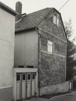 Mittweida, Wohnhaus : Mittweida, Wohnhaus, Niedergasse 6, um 1800, Giebel