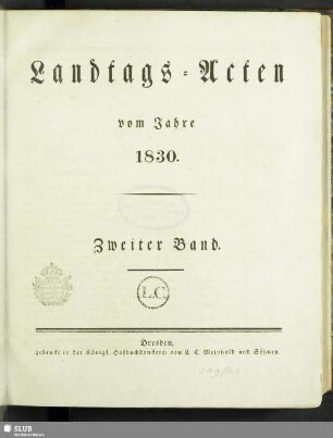 1830/31,2: Landtags-Acten : vom Jahre ...