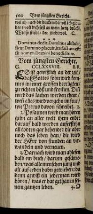 Vom jüngsten Gerichte. - Beym Beschluß des Gottesdienstes.