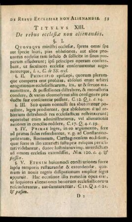 Titulus XIII. De rebus ecclesiae non alienandis.
