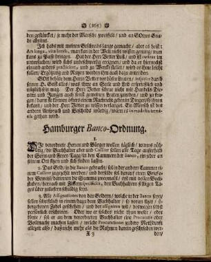 Hamburger Banco-Ordnung.