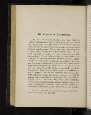 III. Kosmische Elektricität.
