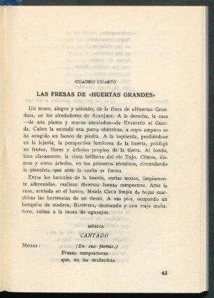 Cuadro cuarto - Las fresas de "Huertas Grandes"