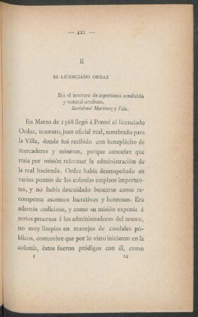II - El licenciado Ordaz