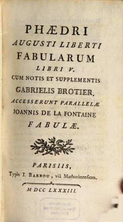 Fabularum libri V.