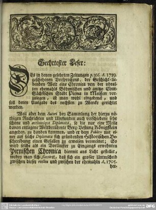Geehrtester Leser