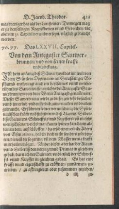 Das LXXVII. Capitel.