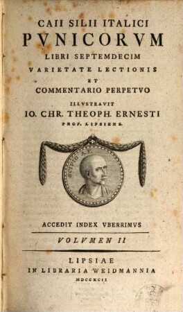 Caii Silii Italici Pvnicorvm Libri Septemdecim, Volvmen II
