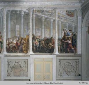 Decken- und Wanddekoration : David holt die Bundeslade nach Jerusalem : Festzug