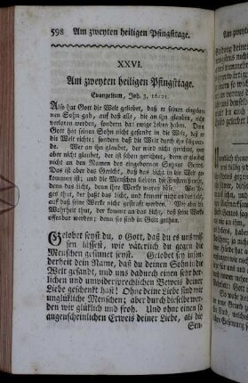 XXVI. Am zweyten heiligen Pfingsttage.