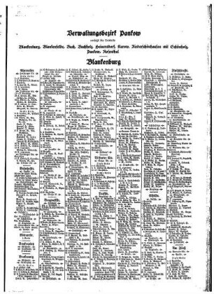 Blankenburg, Blankenfelde, Buch, Buchholz, Heinersdorf, Karow
