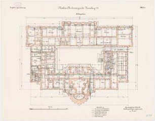 Oberlandesgericht, Naumburg/Saale: Grundriss Keller 1:100
