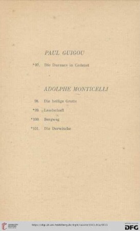 Adolphe Monticelli (Nr. 98-101)
