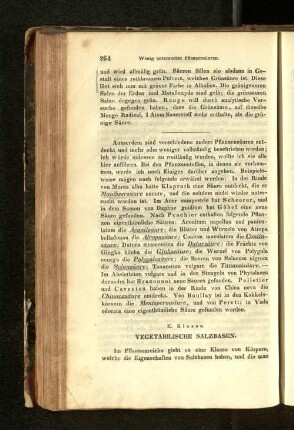 II. Klasse Vegetabilische Salzbasen.