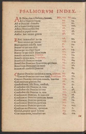 Psalmorum Index.