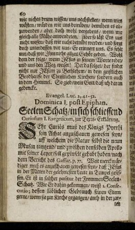 Evangel. Luc. 2, 41-52. Dominica I. post Epiphan.