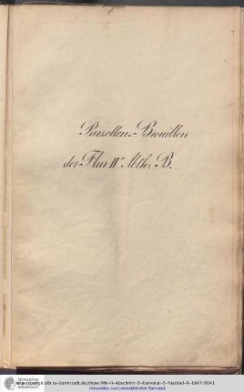 Parzellen-Brouillon Heusenstamm Flur IV Abt.B