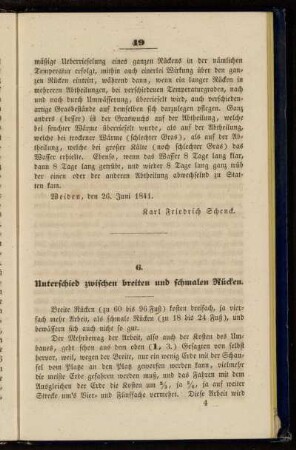 6. Unterschied zwischen breiten und schmalen Rücken