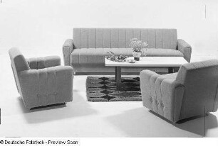 Couchtisch : Sitzgruppe (1972) und Couchtisch