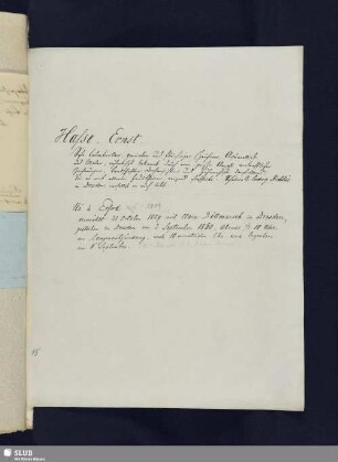 Nr. 89-101. Hasse, Ernst