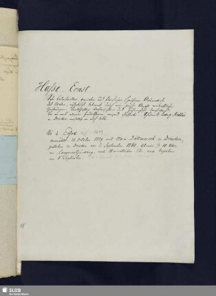 Nr. 89-101. Hasse, Ernst