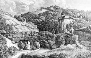 Liebstadt. Stadtansicht, aus: Schiffner 1840
