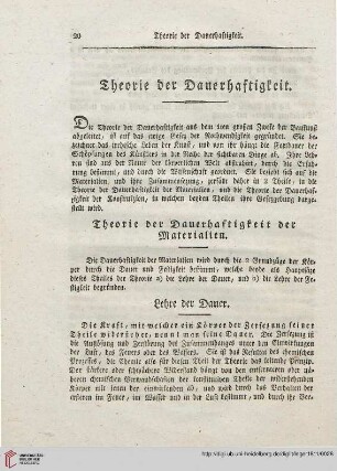 Theorie der Dauerhaftigkeit