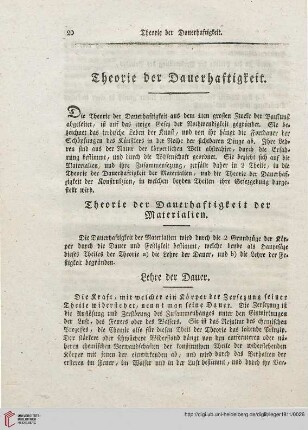 Theorie der Dauerhaftigkeit