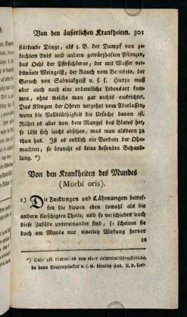 301-328, Von den Krankheiten des Mundes (Morbi oris)