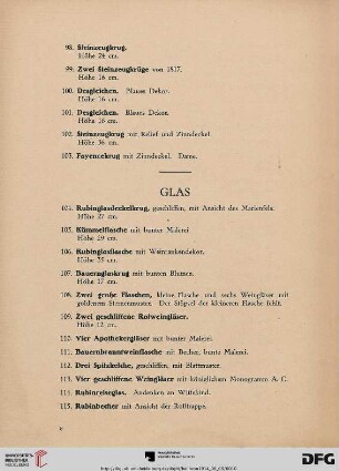 Glas (Nr. 104-131)