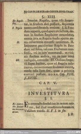 Cap. V. De Investitura