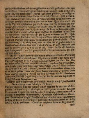 De patriciis, vulgo von den adelichen Geschlechtern