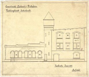 Billing, Hermann; Diedesheim - Neckarelz; Portland - Zementwerke - Mühlengebäude (Teilansicht)