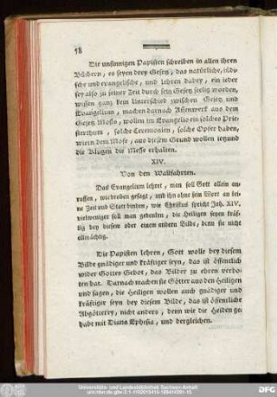 XIV. Von den Wallfahrten.