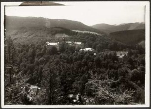 Schwarzburg. Blick von der Hirschtränke auf Schloss Schwarzburg