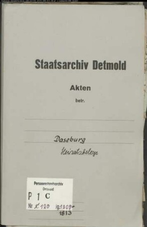 Belegakten zum Heiratsregister der katholischen Gemeinde Daseburg, Kreis Warburg (1808-1813)