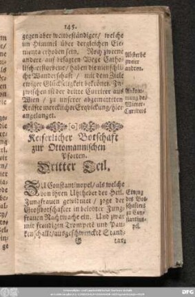 Keiserlicher Botschaft zur Ottomannischen Pforten. Dritter Theil.