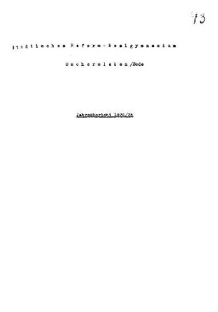 1934/35: Jahresbericht ... - 1934/35