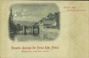 Besuchs-Anzeige der Firma Gebr. Friess - Gruss aus Bad Kreuznach