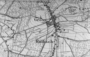 Hohendubrau-Groß Radisch. Meßtischblatt, 1:25.000, Sekt. Niesky, 1886