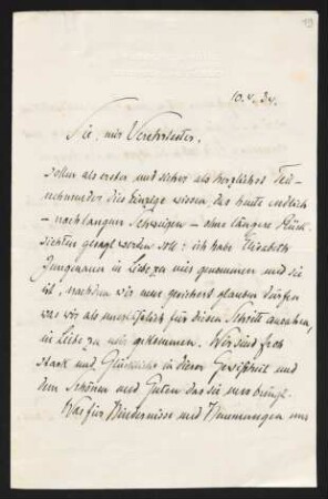 Brief von Rudolf G. Binding an Gerhart Hauptmann