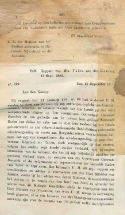 240. Rapport van Min. Falck aan den Koning, 12 Sept. 1822