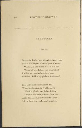 Sehnsucht.