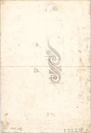 Voit, Johann Michael; Verschiedene Skizzen - Ornament (Detail)