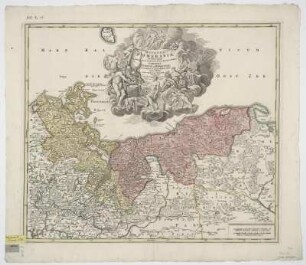 Karte von dem Herzogtum Pommern, 1:780 000, Kupferstich, ab 1701