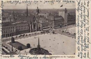 Leipzig: Augustusplatz aus der Vogelschau