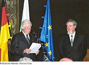 Verleihung des Verdienstordens des Freistaates Sachsen durch Ministerpräsident Kurt Biedenkopf an Prof. Ingo Zimmermann (Dresden)