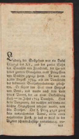 Lebens und Regierungsgeschichte