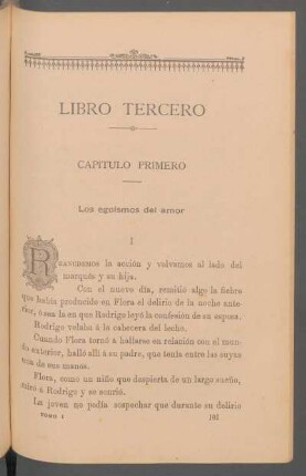 Capítulo primero - Los egoísmos del amor