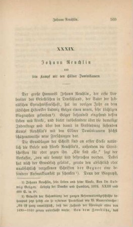 569-593 Johann Reuchlin und sein Kampf mit den Cölner Dominikanern